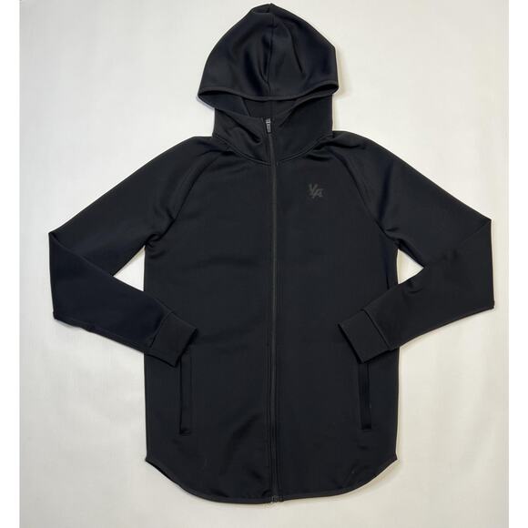 YoungLA Hoodie Jacket Mens Large Black Full Zip Athletic Performance Stretch Gym - Picture 1 of 11